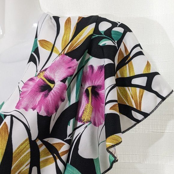 SUNNY LEIGH Dress Medium Colorfull Floral  Knee Lenght Size L Multi-Color - Picture 3 of 10